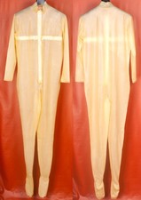 cg TRANSPARENT RUBBER LATEX GUMMI CATSUIT GANZANZUG TANKSUIT   Taille 104cm