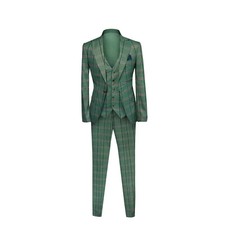 Skinny Fit Herrenanzug Kariert