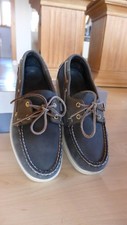 Top SEBAGO Schuhe, Boot, Segeln - Leder - Blau - weiße Sohle - Größe 41 - in OVP