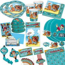 PIRAT PIT PLANKE - Geschirr Deko Kindergeburtstag Piraten Party Piratenparty Set