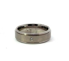 Herren 0,03ctw Rund Diamant Akzent Titan 7mm Bandring