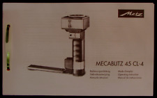 Bedienungsanleitung / Manual Metz Mecablitz 45 CL-4 ★ Deutsch ★ Kopien ★ selten