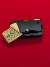 Alte Damenbrosche Geldbörse mit 100er Schein ca 1950 Vintage stilvoll