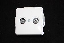 Gira BASIC Flächenschalter (alte Serie) TV / Radio Antennen Dose in reinweiß