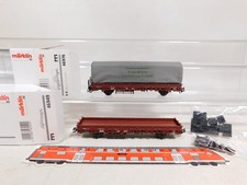 2x Märklin MHI H0 AC Flachwagen DB NEM KK 46949 46976 Häberle NEUW+OVP #DW559-1
