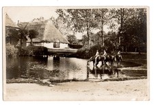 Fotografie Karl Meyer, Schönberg (Holstein) – AK  Bauernhof Pferde Rarität