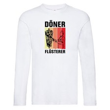 Döner Flüsterer | Retro | Imbiss | Kebap Long Sleeve Weiß