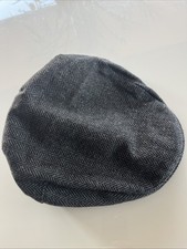 Kappe Hut Stoff Grau Schwarz