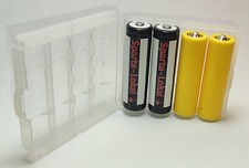 2x AA Sparta-Lokal LiFePO4 Akku Batterie 14500 3,2V 600mAh + 2x AA Dummy-Bat.