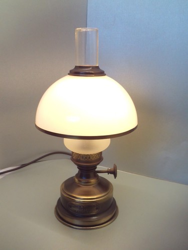Messing tischlampe milchglas - messing,