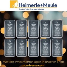Heimerle + Meule 10 x 1g Silberbarren aus UnityBox
