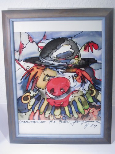 Lithographie clown kunst druck - clown,