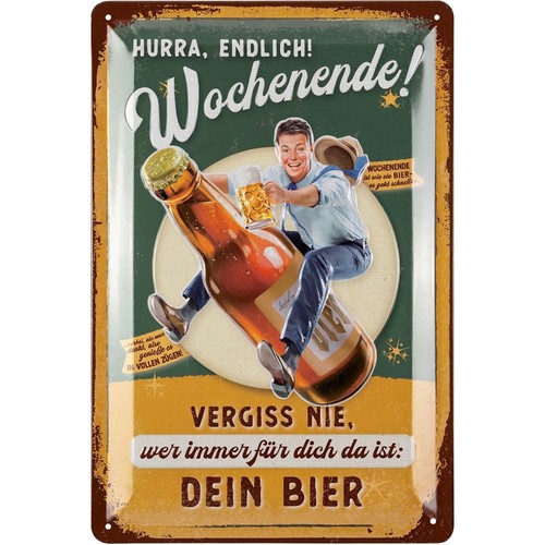 Blechschilder retro bier bar - retro,