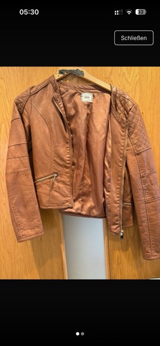 Kunstleder jacke braun - |,