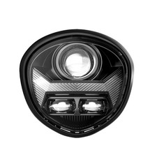 LED Scheinwerfer für Yamaha XVS 1300 A Midnight Star 10-16 YS12 ECE C-Ware