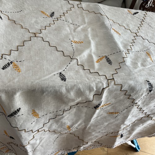 Altes tolles leinen tischdecke - tolles,