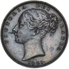 1851 Farthing - Victoria