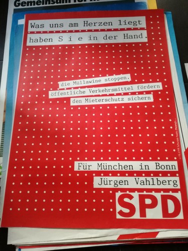 Plakat spd vahlberg - vahlberg, müllstop
