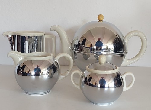 4tlg art deco teekern mit - 4tlg.,