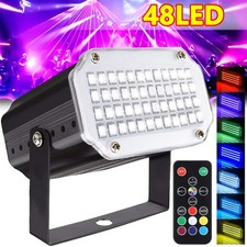48 LED Stroboskop Disco Licht Blitzlicht Strobe Lichteffekt DJ Party Bühnenlicht