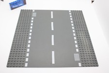 Lego (c) 1x Platte Straße Gerade - 32x32 - 44336px4 - dunkelgrau - City