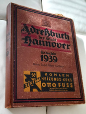 Adressbuch der Stadt HANNOVER 1939 Buch Nachschlagewerk