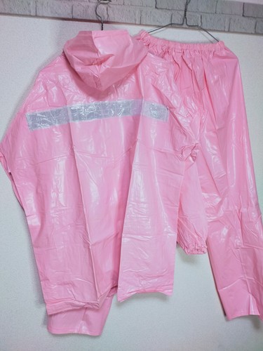 Hellrosa pvc kunststoff jacke - pvc,