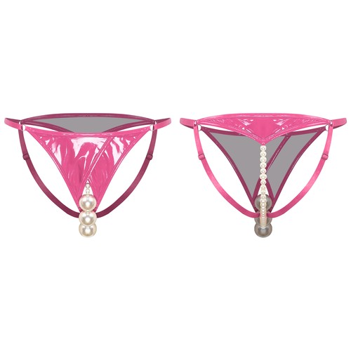 Damen wetlook string - wetlook,