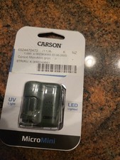 Carson MM-280G LED Taschenmikroskop mit UV-Licht und Taschenlampenfunktion grün