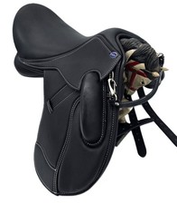 Sattel Ledersattel + Kopfeisen Leder Welsh Shetty 14 15 Zoll Kindersattel Tysons
