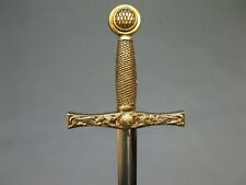 Luxus Brieföffner Mittelalter  25 cm Metall mit  Messing Griff  Excalibur 