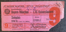 Ticket BL 77/78 FC Bayern München - 1. FC Kaiserslautern, 03.12.1977