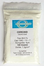 CEROXID-100g  Polierpulver für Glas, Edelsteine, Stahl etc. (GP99,-€/kg)