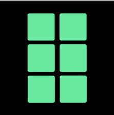 6 Leuchtaufkleber 40 mm für