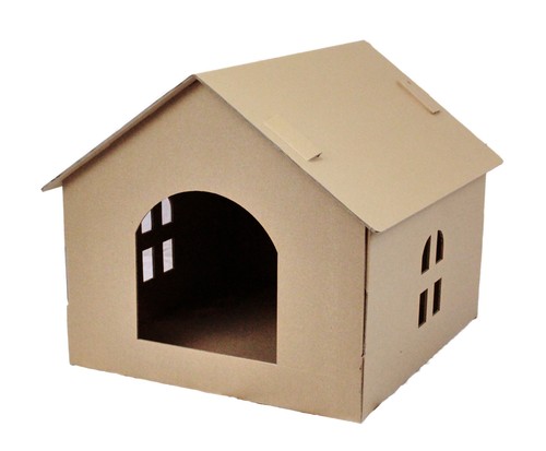 Katzenhaus wellpappe pappe - x,