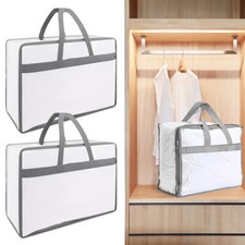2Pcs Kleidung Aufbewahrungstaschen Zipped Organizer Kleiderschrank Schrank Box