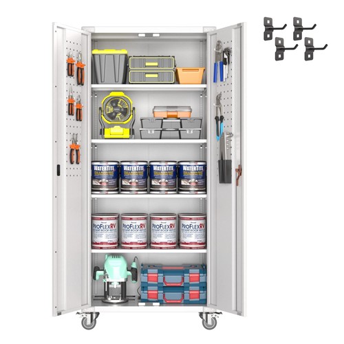 Metallschrank mit pegboard - metallschrank,
