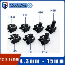 12 x 12 mm Mini Taster Button Tactile Switch 2-polig Mikrotaster 4,3 mm - 15 mm