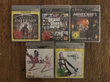 5x PS3 Spiele Final Fantasy, GTA 4, Minecraft, Dantes Inferno Sony Playstation 3
