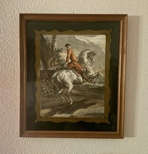 Schöner Kunstdruck  Johann Elias Ridinger mit Rahmung hinter Glas…
