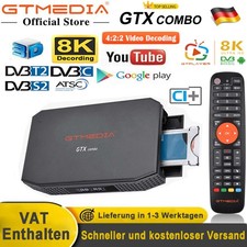 8K DVB-S2X/T2/Kabel Satelliten Sat Receiver Android Smart TV Box HD+ Tivusat CI+