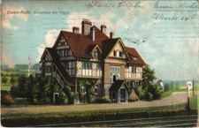 Old postcard Essen boathouse