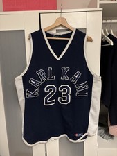 Vintage 90s Karl Kani XXL Basketball Jersey Navy Made in USA 2Pac Style 1996