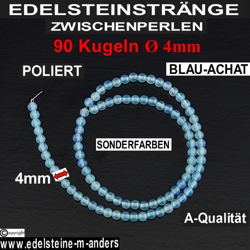 Achat blau perlen kugel strang - perlen,
