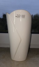 Tiziano Vase Tropea 23cm Keramik Deko Blatt Im Blumentopf  .creme