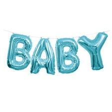 Babyblauer Folienballon