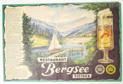 Poster restaurant bergsee - poster,