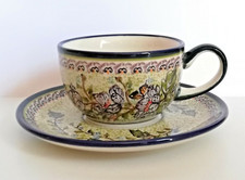 must 201 Bunzlauer Keramik SET Tee - Kaffee Tasse u. Untertasse  200ml (nk4119)