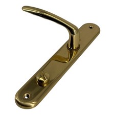 Hoppe Drückergarnitur ROISSY - auf Schild WC 90, rechts, Messing poliert