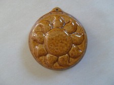 alte Backform, Keramik, Steingut, Dekoform rund, Sonne, Back-Keramik, 16,5cm